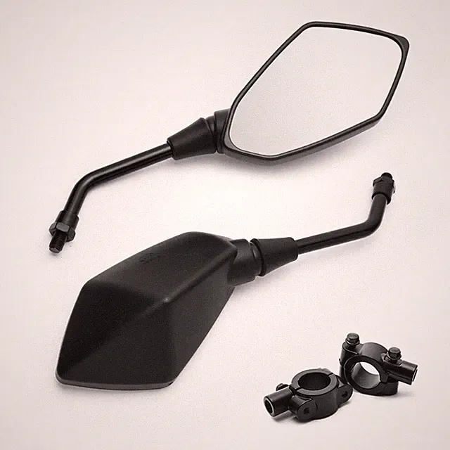 2pcs 10mm Universal 7/8" Motorcycle Side Mirrors ATV Scooter E-Bike Rearview