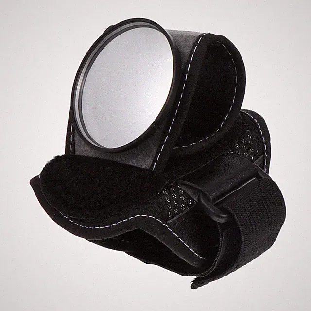 360° Rotatable Cycling Wrist Mirror for Safe Road Visibility & Adjustable Band