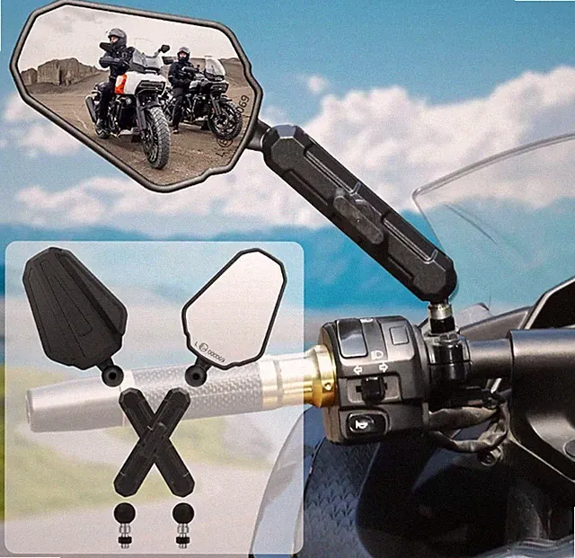 Adventure Bike Mirrors, Motorcycle Mirror Fits RAM B Balls and 7/8"Handlebar...