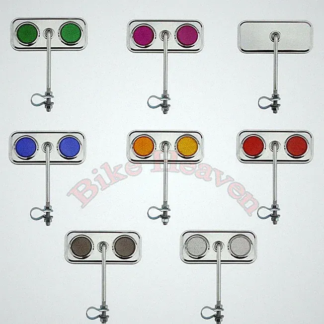 ALTA Bicycle Chrome Rectangle Rear View Bike Mirror Reflector Cruiser Bike