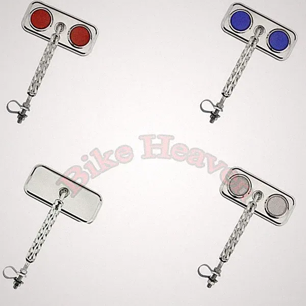 ALTA Chrome Double Twisted Rectangle Bicycle Mirror Beach Cruiser Lowrider Bike
