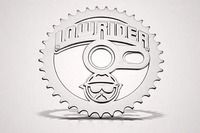 Bicycle Laser Cut Mirror Chrome 3D Lowrider Golo Man/Word 36T Custom Sprocket.