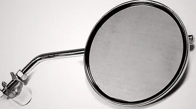 Bicycle Mirror Action Round 4" Chrome