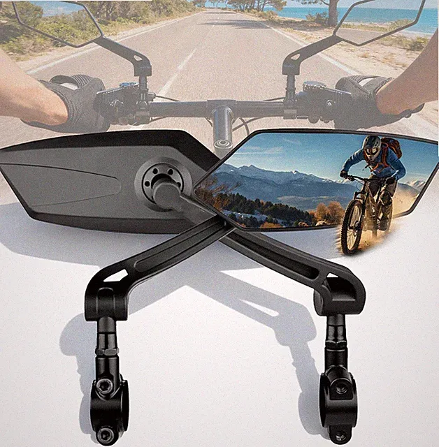 Bike Mirror 1 Pair, Ebike Mirrors for 81.28 mm x 198.12 x 76.2 mm, black