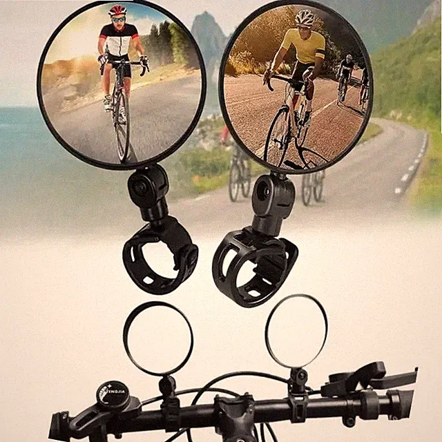 Bike Mirror Rotaty Round MTB Road Handlebar Bicycle Rear View Glass Cycling