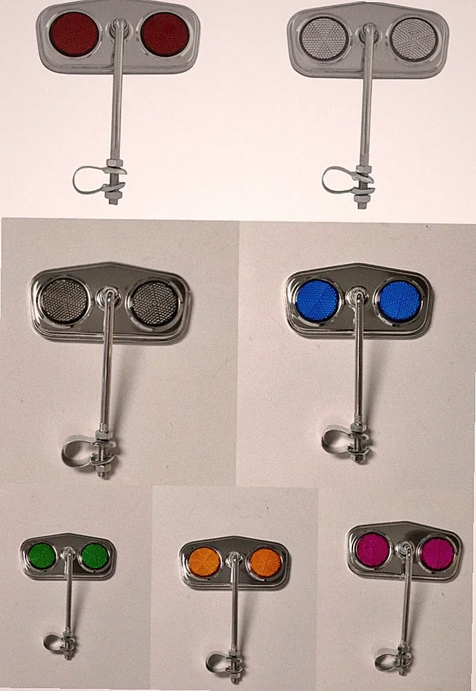 Chrome Diamond Rear View Bicycle Mirror Reflectors Lowrider Beach Cruiser Bike
