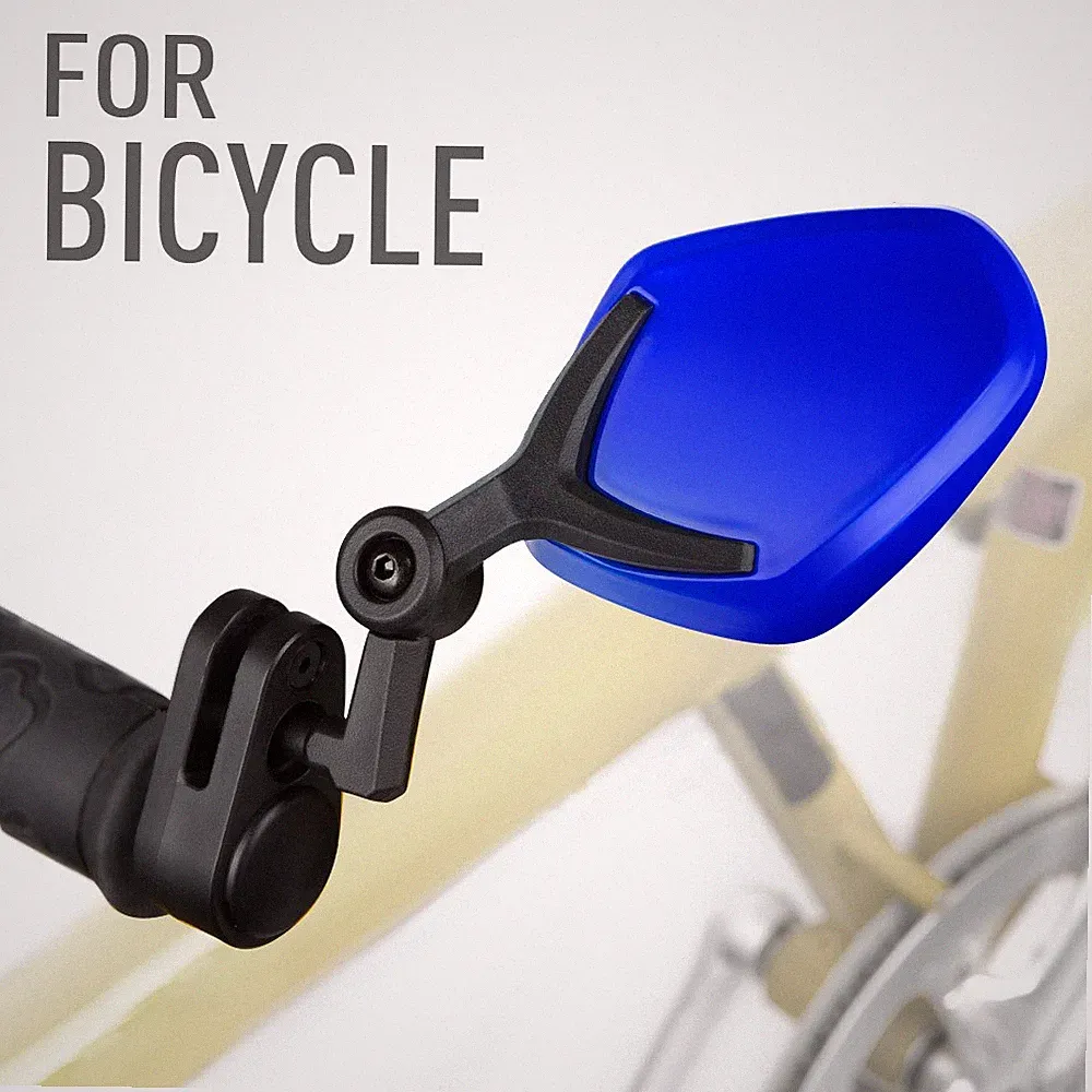 cycling mirror handlebar end mounting adjustable PETAL blue fits fixed gear
