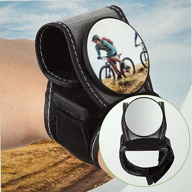 Cycling Wrist Strap Rearview Mirror Comfortable Portable Enhanced Visibility