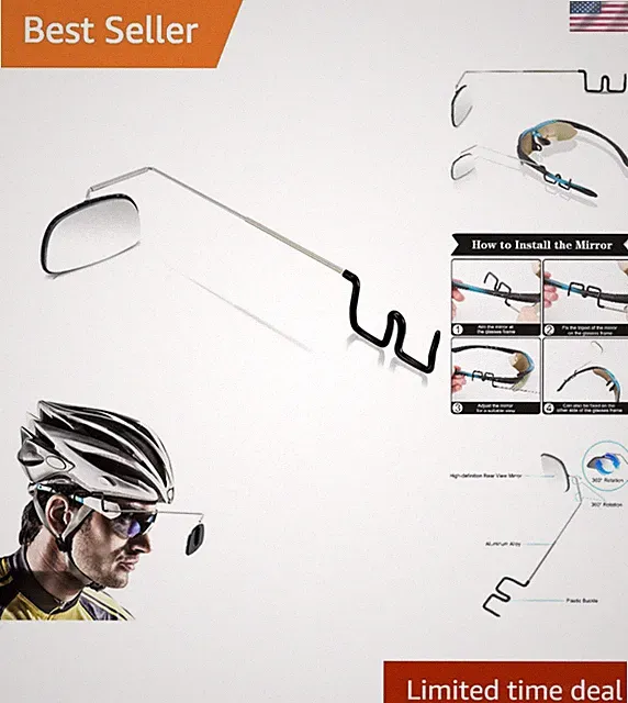 Durable Cycling Rear View Mirror - Adjustable & Universally Fit for All Bikes