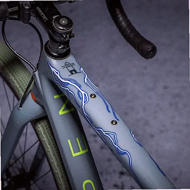 DYEDBRO - Gravel Frame Protector - Multiple Styles Lightning Gravel (Matte / Blu