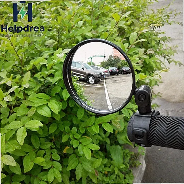 Ebike MTB Road Bike Rearview Mirror Bicycle Rear View Mirrors 360° Convex Side