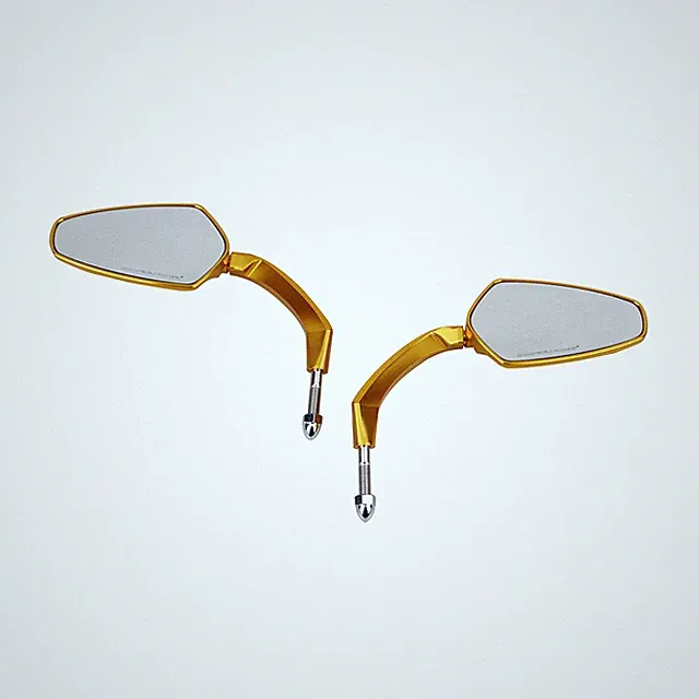 Gold Motorcycle Rear View Mirrors for Harley Touring Road King Road Glide FLHX