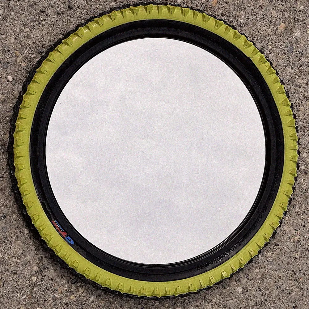 IKEA VOLDA Tire Mirror Green Round 20” Bike GT Man Cave Kids Cycle Bicycle Decor