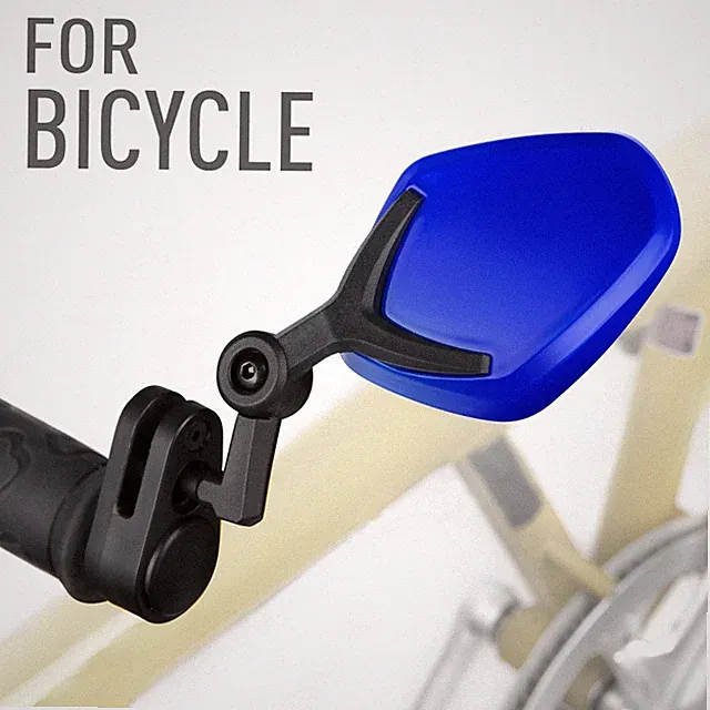 KiWAV Bar End Mirrors Adjustable PETAL Blue 7/8" Handlebar Commuter Hybrid Bike