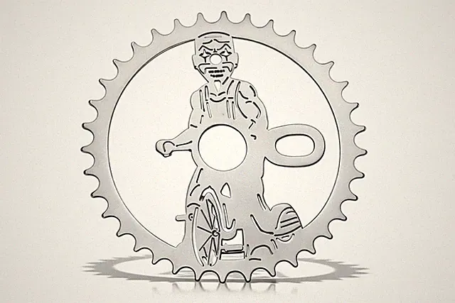 Lowrider Bicycle Laser Cut Mirror Chrome Bicycle Gangster 36T Custom Sprocket