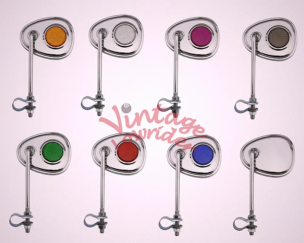 ONE(1) VintageLowrider Tear Chrome V Rear View Bicycle Mirror Beach Cruiser Bike