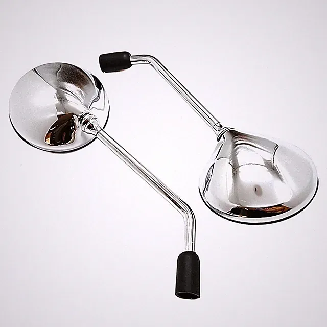 Pair Bicycle Electric Round 10mm Motorcycle RearView Mirrors Street Bike Touring