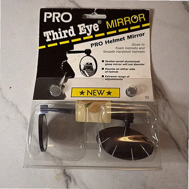PRO Third (3rd) Eye Bicycle Helmet Mirror Black BRAND NEW IN BOX w Adhesive USA