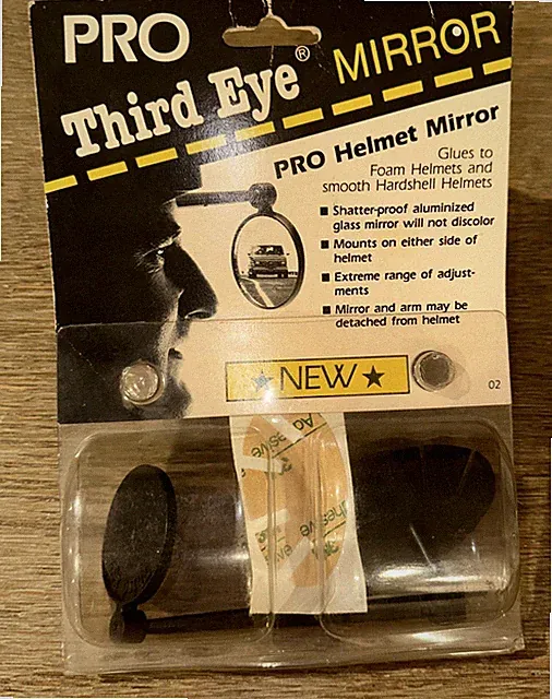 PRO Third (3rd) Eye Bicycle Helmet Mirror Black NIB w /Adhesive USA