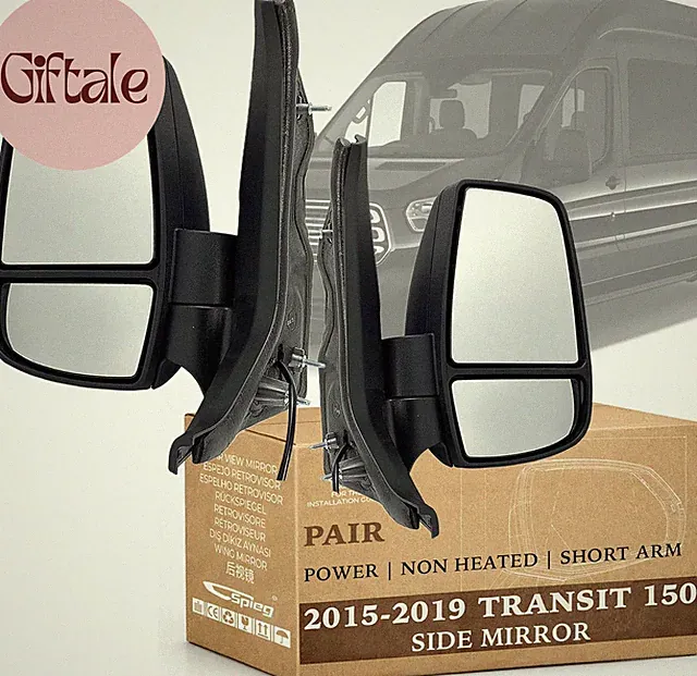Side Mirror Set for 2015-2019 Ford Transit 150 250 350 HD Cargo Van | Pair Side
