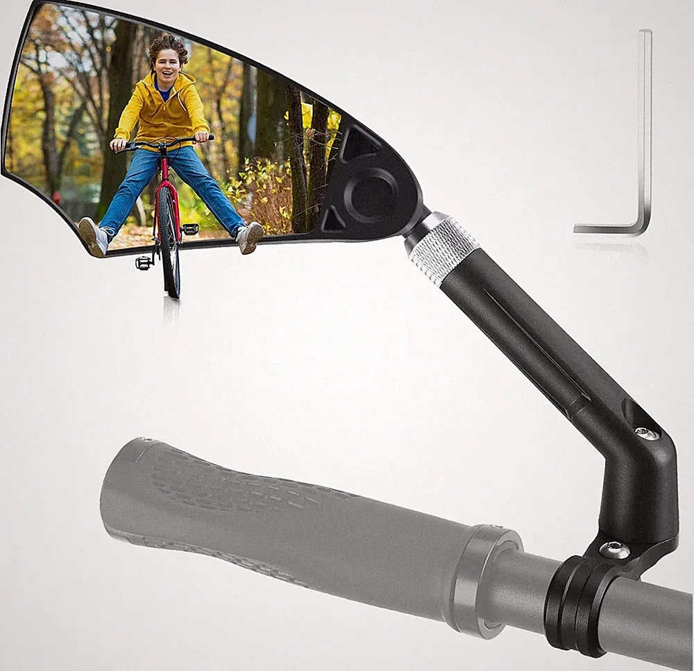 WEST BIKING Anti-Glare Handlebar Bike Mirror - Bike Rear View Mirror With Retrac
