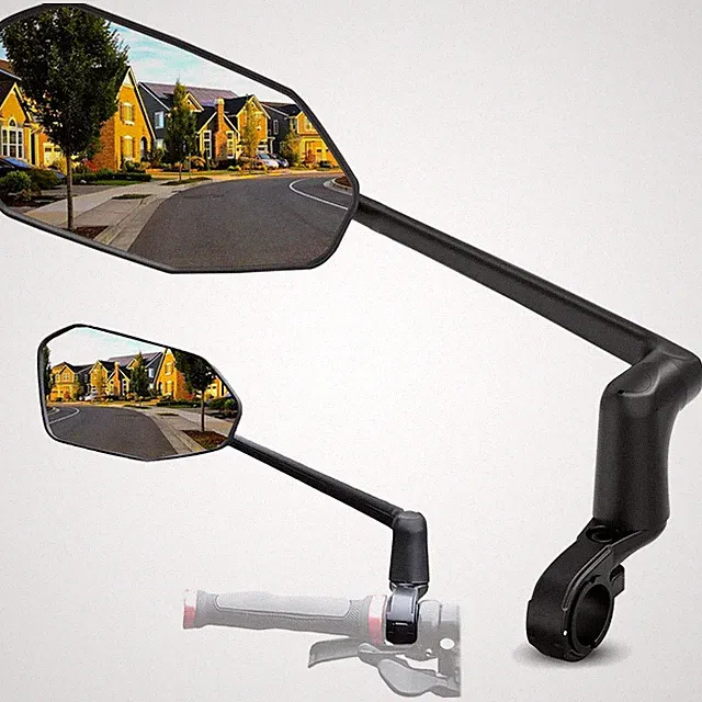 Xnito Handlebar Bike Mirror 1-Pcs Large Hd Field Of Vision Aluminum Alloy Bike